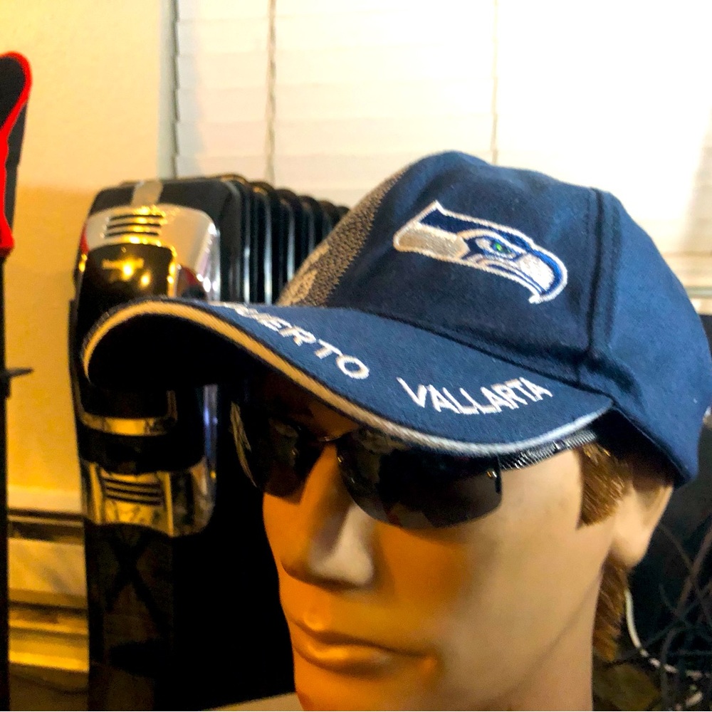 Gorra NFL Seattle Seahawks Men’s Blue White Baseball Cap Size Adjustable